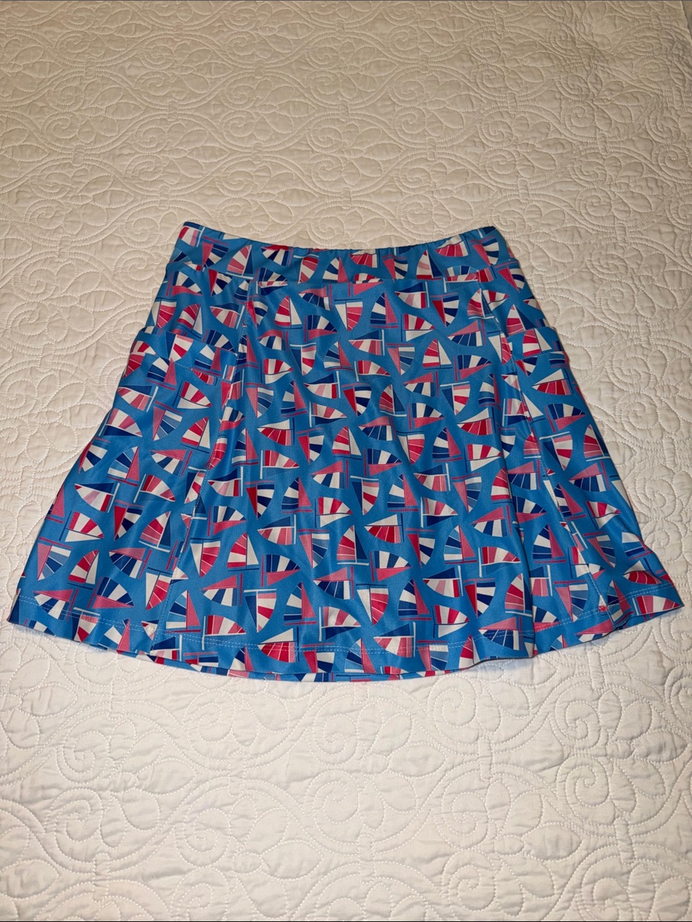 Tee 2 Sea Blue Sailboat Print Golf Skort - Women's